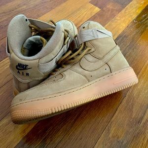 Youth Nike Air Force One Sneakers in Beige